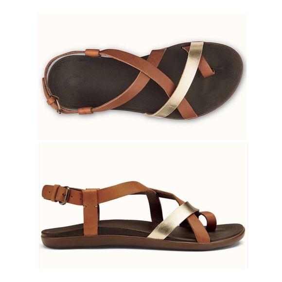 OluKai Shoes - Olukai Women's 'Upena Sandal in Mustard & Bubbly Size 7